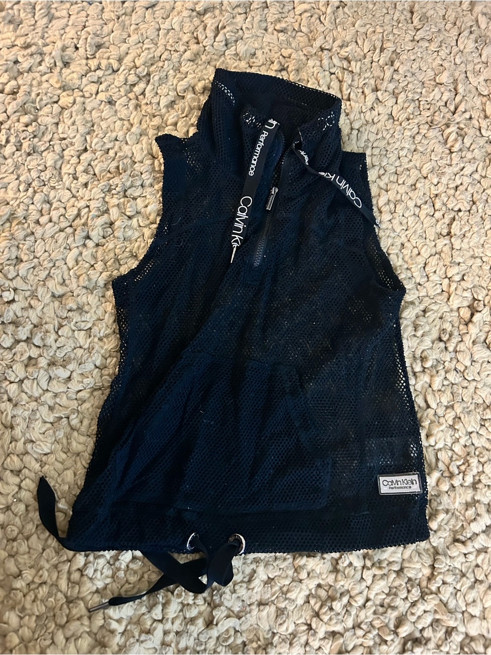 Calvin Klein Black Mesh Performance Tank